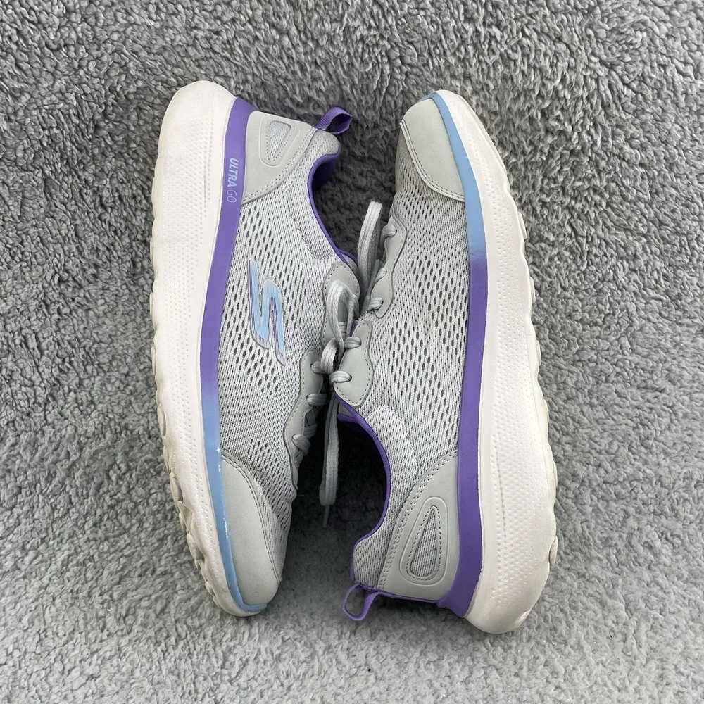 Skechers Ultra Go Run Shoes Womens‎ 9.5 Gray Sneaker Sportswear Training Jogging